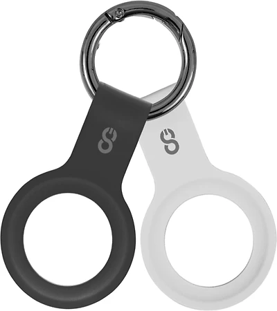 LOGiiX Silicone Tag for AirTag 2 Pack - White and Black