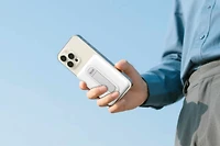 Blu Element - Qi2 Wireless Power Bank with Kickstand 5K White