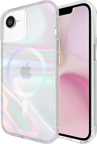 iPhone 16e/15/14/13 Case-Mate Soap Bubble MagSafe Case - Iridescent
