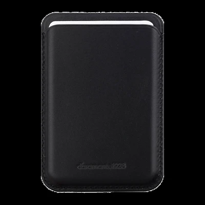 DBRAMANTE1928 LEATHER MAGSAFE WALLET- BLACK