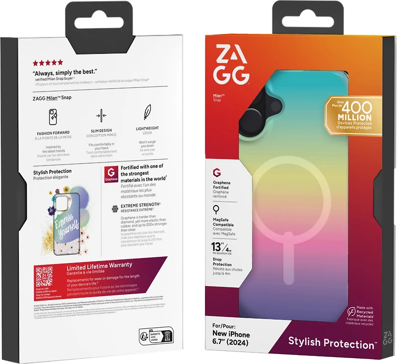 iPhone 16 Plus ZAGG Graphene Milan Snap Case