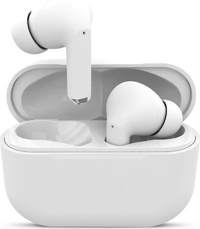 Naztech écouteurs-boutons vraiment sans fil Xpods Pro avec étui chargeur sans fil, blanc