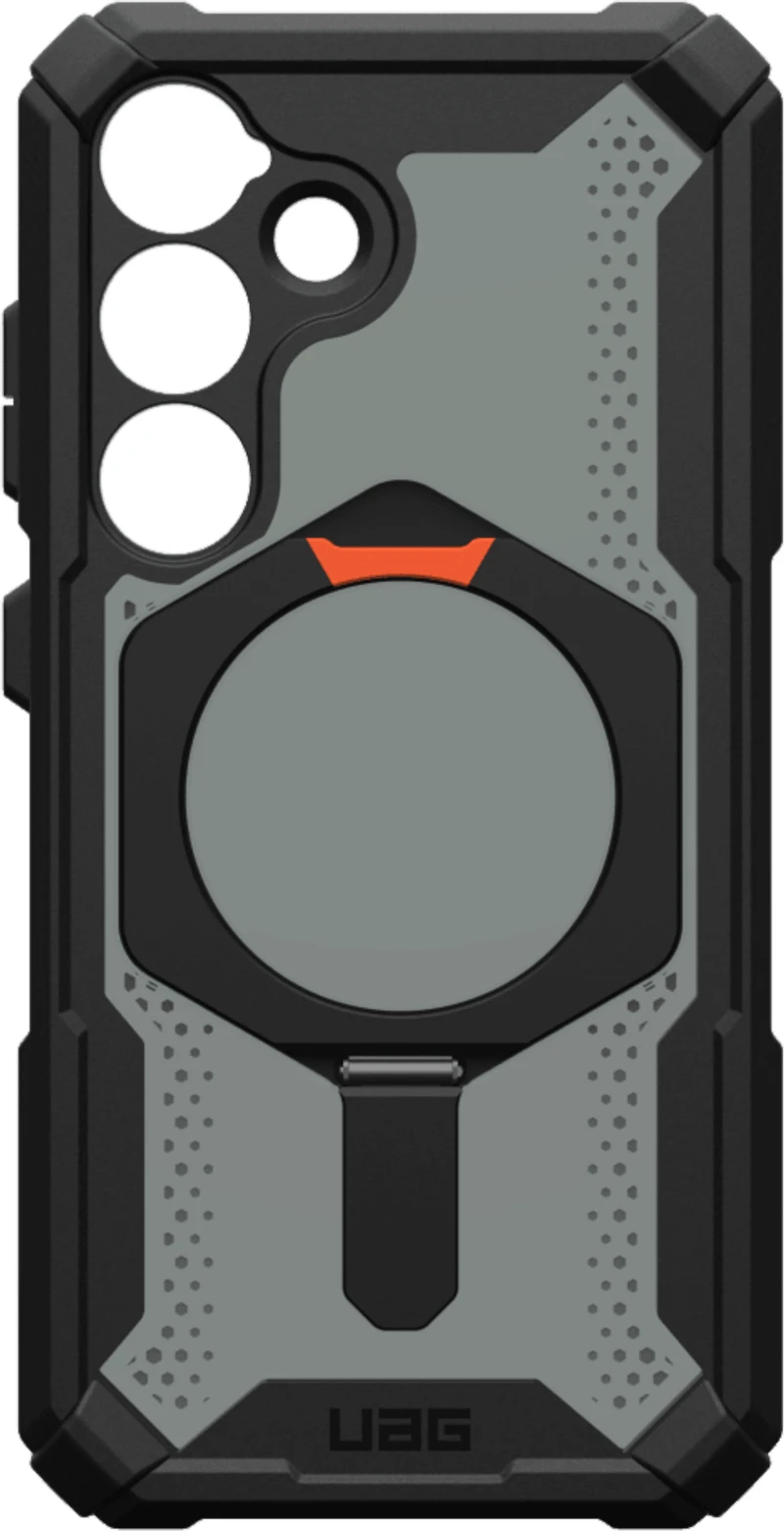 Plasma XTE Rugged Kickstand Case w/Magnet Black/Orange for Samsung Galaxy S25