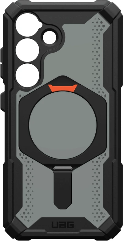 Plasma XTE Rugged Kickstand Case w/Magnet Black/Orange for Samsung Galaxy S25