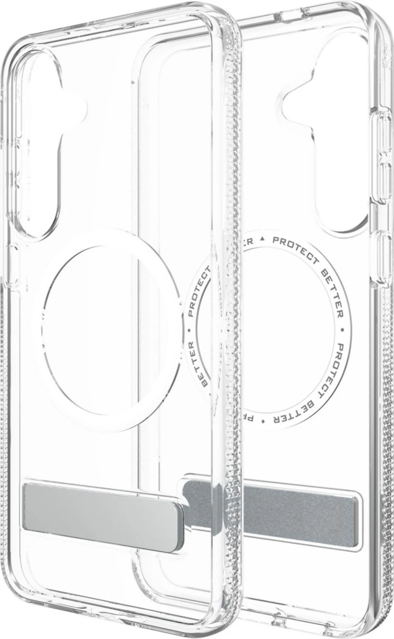 Samsung Galaxy S25+ ZAGG Graphene Crystal Palace Snap Kickstand Case - Clear