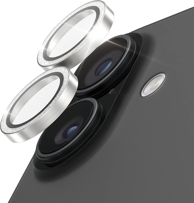 PanzerGlass Camera Lens Protector Hoops iPhone 17/16/16 Plus-EN - Glitter Silver