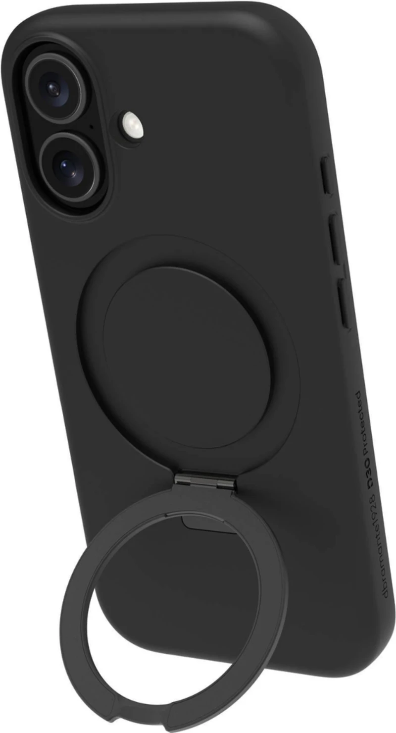DBRAMANTE1928 ICELAND ULTRA D3O MAGSAFE CASE WITH KICKSTAND - IPHONE 17- BLACK