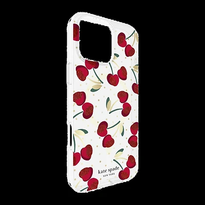 iPhone 16 Pro Max Kate Spade Protective Prints MagSafe Case - Cherry Dot