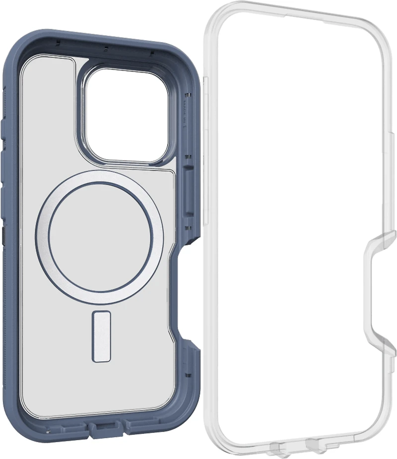 iPhone 16 Pro Otterbox Defender XT Clear Pro w/ MagSafe Series Case - Clear/Blue - Mountain Storm