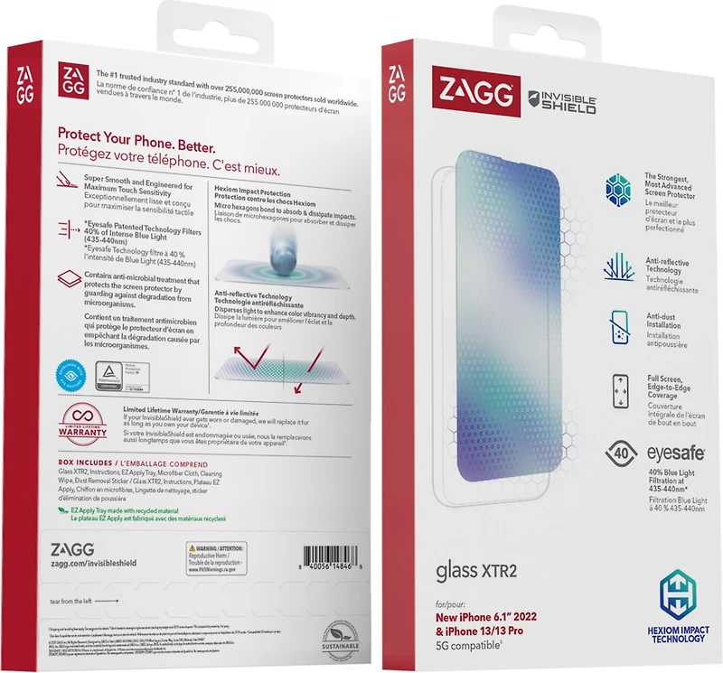 InvisibleShield - iPhone 14 Pro ZAGG InvisibleShield Glass XTR2 Screen Protector - Clear