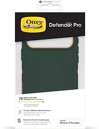 OtterBox 7798436 Étui Defender Pro MagSafe avec Contrôle de la Caméra Coopersmith (Vert) pour iPhone 17 Pro Max