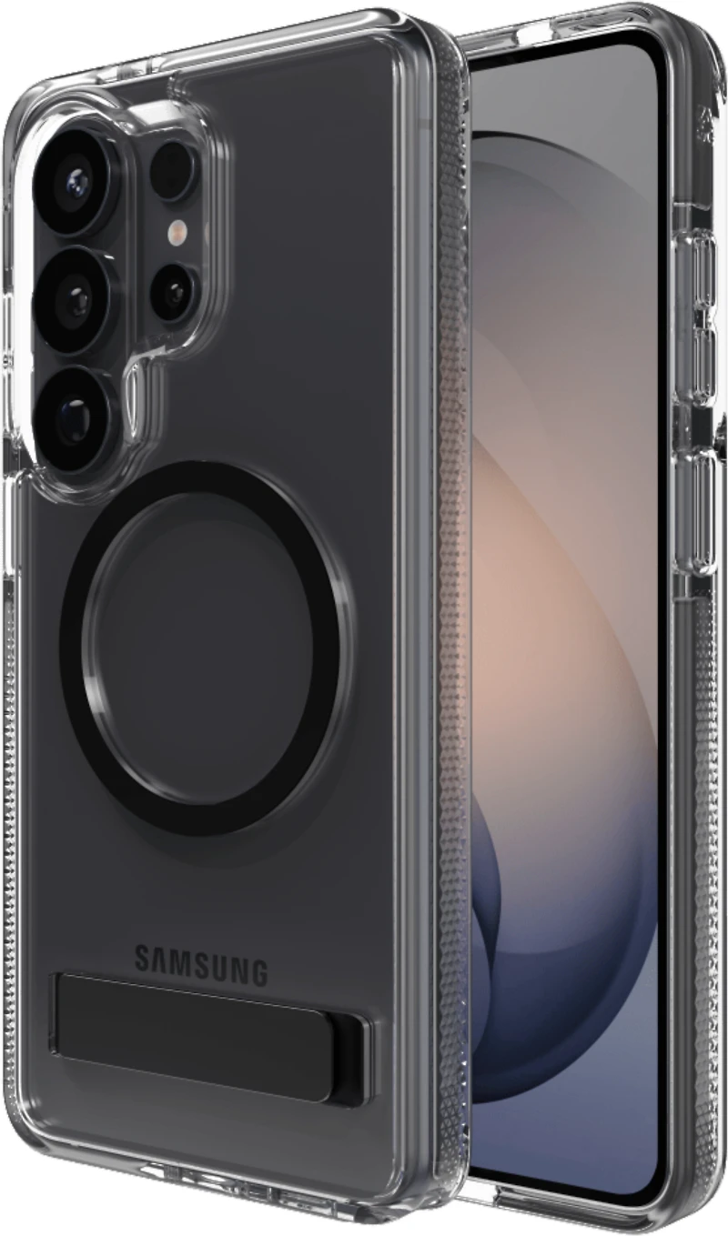 ZAGG - Santa Cruz Snap Case with Kickstand for Samsung Galaxy S26 Ultra - Black