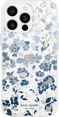 iPhone 16 Pro Max Kate Spade Protective Prints MagSafe Case - Flowerbed Blue