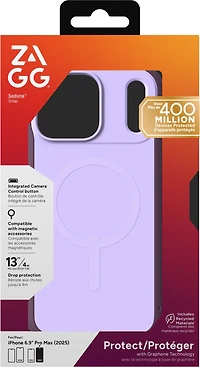 iPhone 17 Pro Max ZAGG Graphene Sedona Snap Case - Dusty Grape