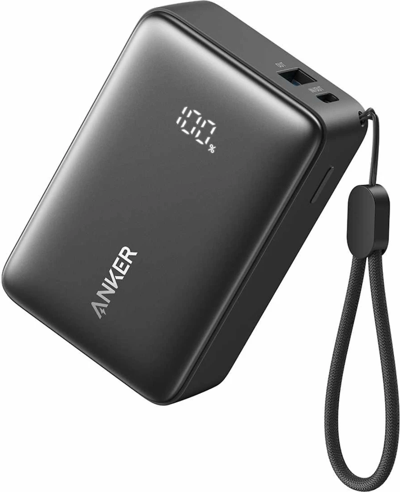 Anker - 5000mAh 22.5W Compact Portable Battery Black