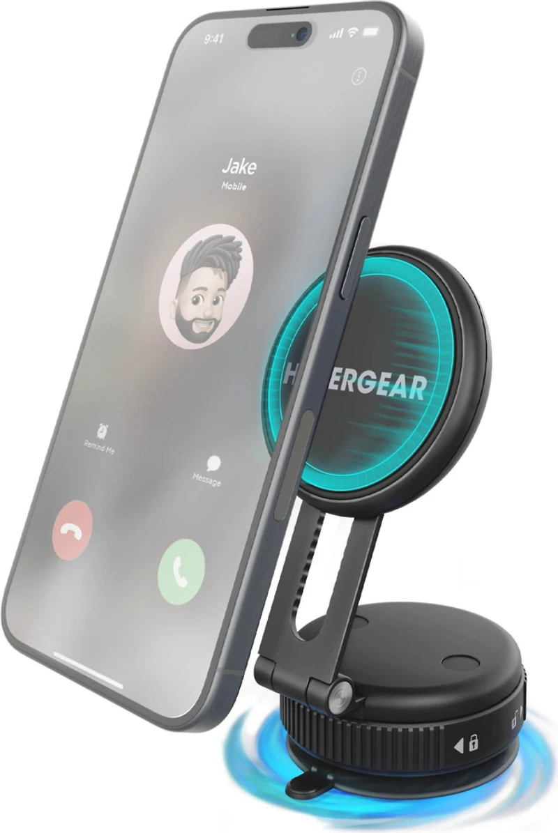 HyperGear Mag Vac Magnetic Phone Mount with Vacuum Suction Cup Base clear