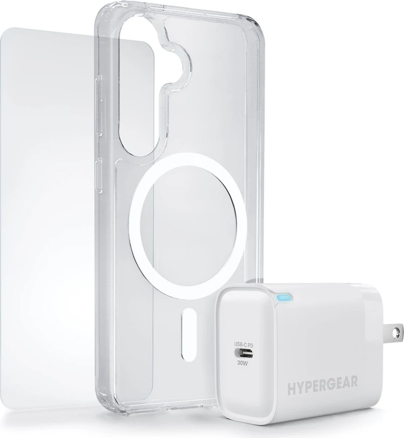 Samsung Galaxy S26 FE HyperGear Bundle - 30W Hub, Glass, Case w/Magsafe