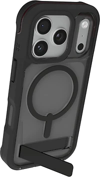 ZAGG - Rainier Snap MagSafe Case with Kickstand for Apple iPhone 17 Pro - Smoke Black