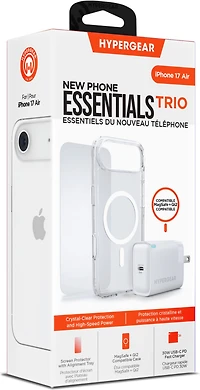 iPhone Air HyperGear Bundle - 30W Hub, Glass, Case w/ Magsafe