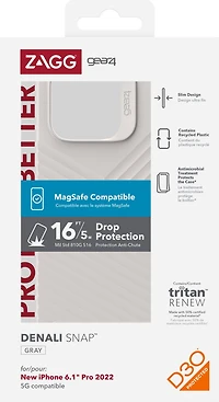GEAR4 - iPhone 14 Pro Gear4 D3O Denali Snap Case - Grey