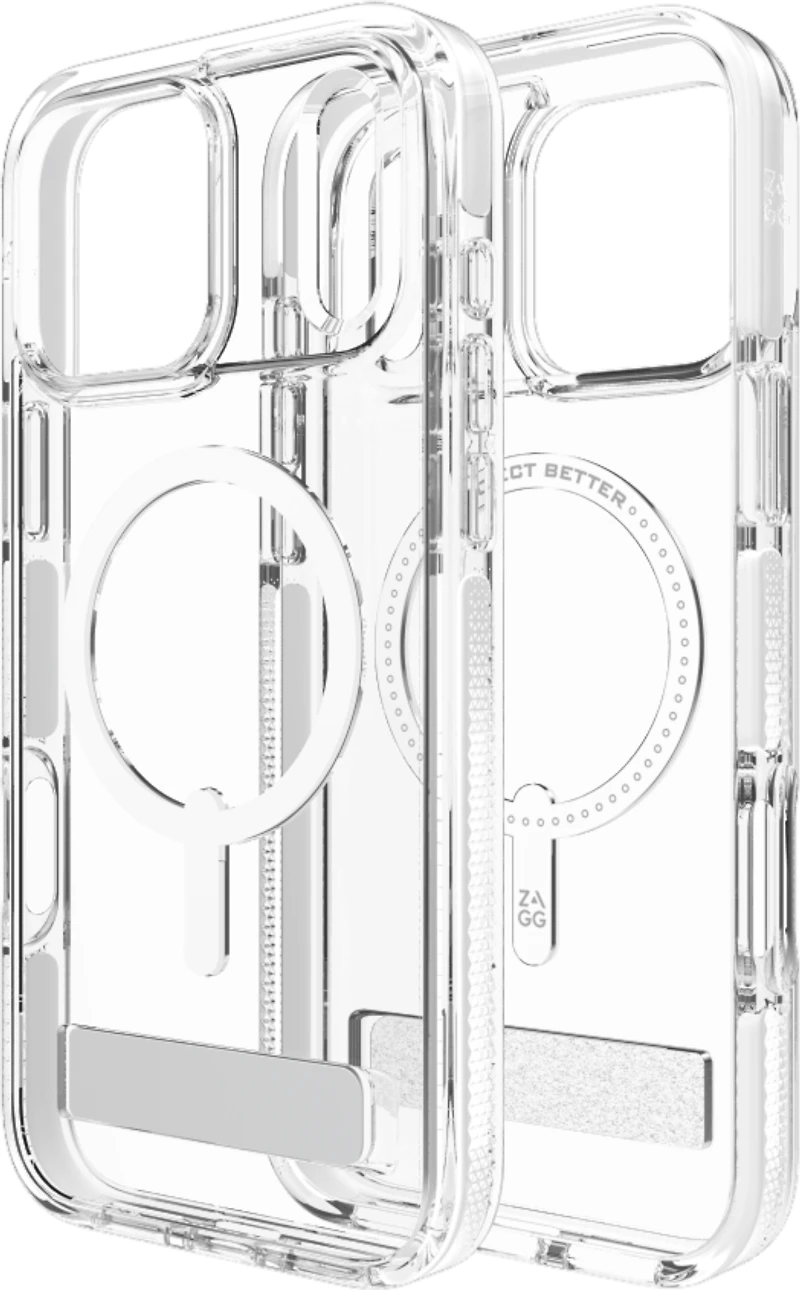 ZAGG - Santa Cruz Snap MagSafe Case with Kickstand for Apple iPhone 17 Pro Max - White