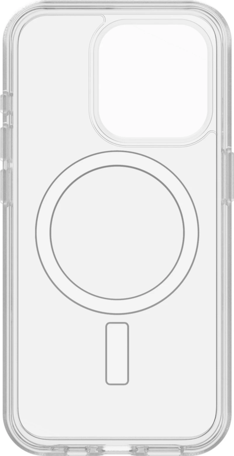 OtterBox 7881239 Protection+Power Kit (Symmetry Clear MagSafe a/Glass + Chargeur Mural 30W Blanc) pour iPhone 15 Pro