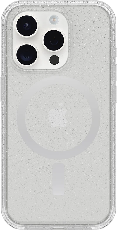 iPhone 16 Pro Otterbox Symmetry Clear w/ MagSafe Series Case - Clear - Stardust 3.0
