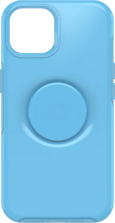 OtterBox - iPhone 14 Plus Otterbox + POP Symmetry Clear Series Case - Blue (You Cyan This)