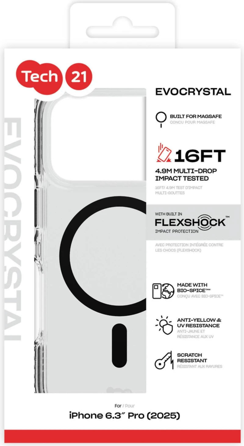 TECH 21 EVOCRYSTAL MAGSAFE IPHONE 17 PRO BLACK