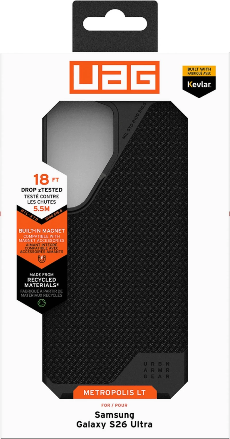 Samsung Galaxy S26 Ultra UAG Metropolis LT w/Magnet Case - Kevlar Black
