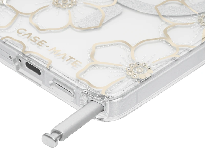 Case-Mate - Floral Gems Case with Magnet for Samsung Galaxy S26 Ultra - Gold