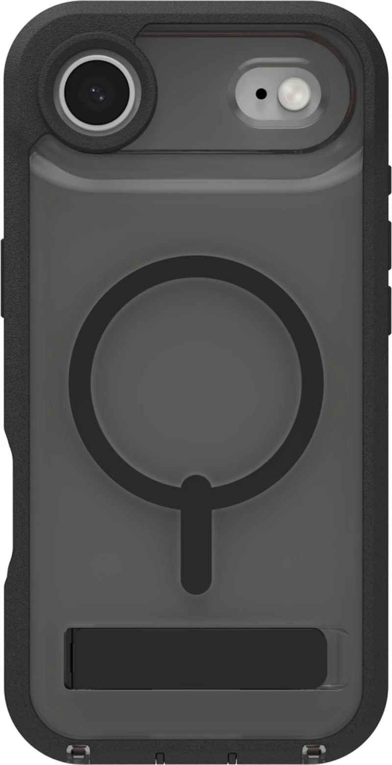 ZAGG - Rainier Snap MagSafe Case with Kickstand for Apple iPhone Air - Smoke Black