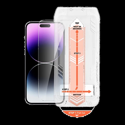iPhone Pro HyperGear HD Tempered Glass Screen Protector w/ Easy Installation Applicator Tray