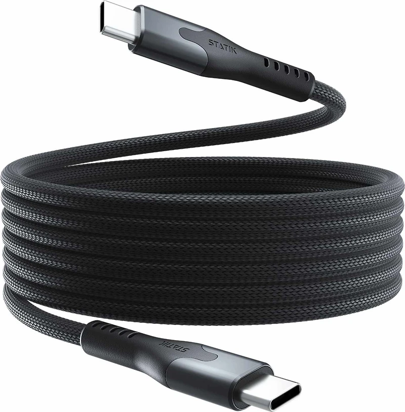 Blu Element - SelfCoil Magnetic Cable USB-C to USB-C 6ft 100W Black