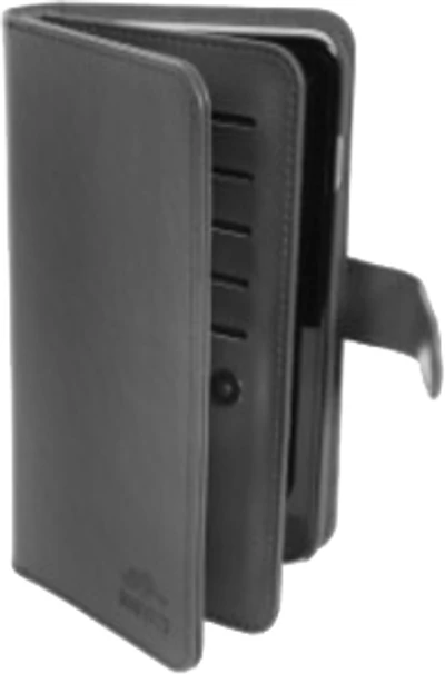 Portefeuille Roots en cuir avec 9 fentes pour cartes pour Apple iPhone 6/7 - noir