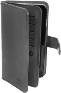 Portefeuille Roots en cuir avec 9 fentes pour cartes pour Apple iPhone 6/7 - noir
