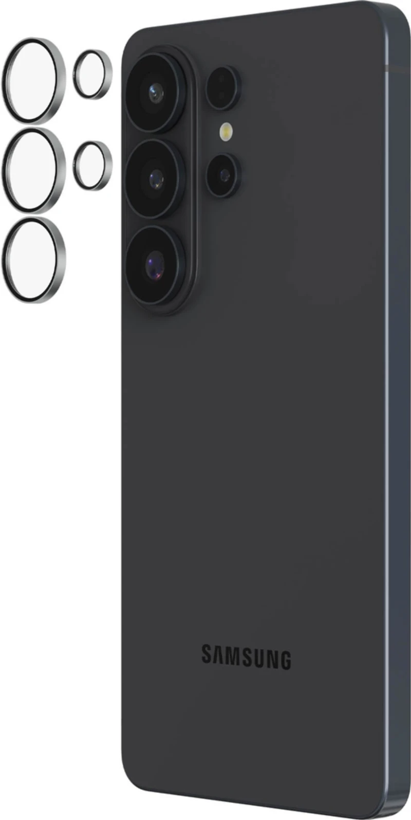 Samsung Galaxy S26 Ultra ZAGG InvisibleShield Glass Elite Camera Rings Lens Protector - Silver