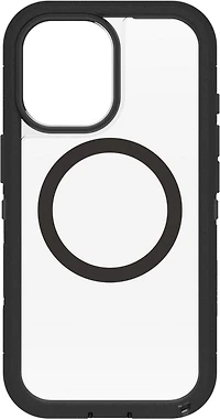OtterBox 7798439 Étui Defender Pro XT Clear MagSafe avec Contrôle de la Caméra Dark Side (Noir) pour iPhone 17