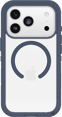 OtterBox 7798458 Étui Defender Pro XT Clear MagSafe avec Contrôle de la Caméra Bootcut (Bleu) pour iPhone 17 Pro