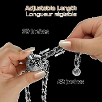 HyperGear TECHcessories Universal Crossbody Phone Strap - Silver Chain Black Vegan Leather