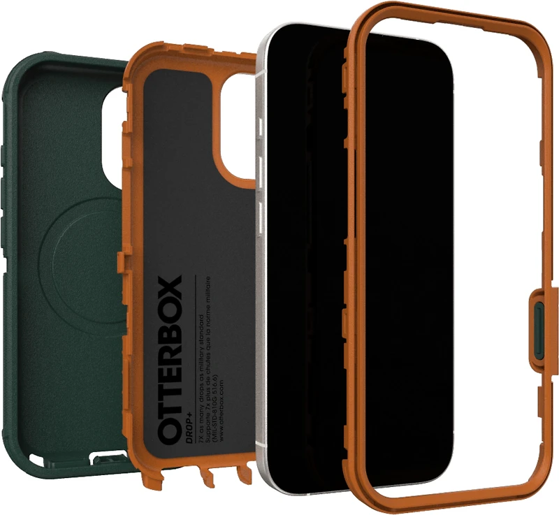 OtterBox Étui Defender Pro MagSafe avec Contrôle de la Caméra Coopersmith (Vert) pour iPhone 17