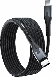 Blu Element - SelfCoil Magnetic Cable USB-C to USB-C 6ft 100W Black
