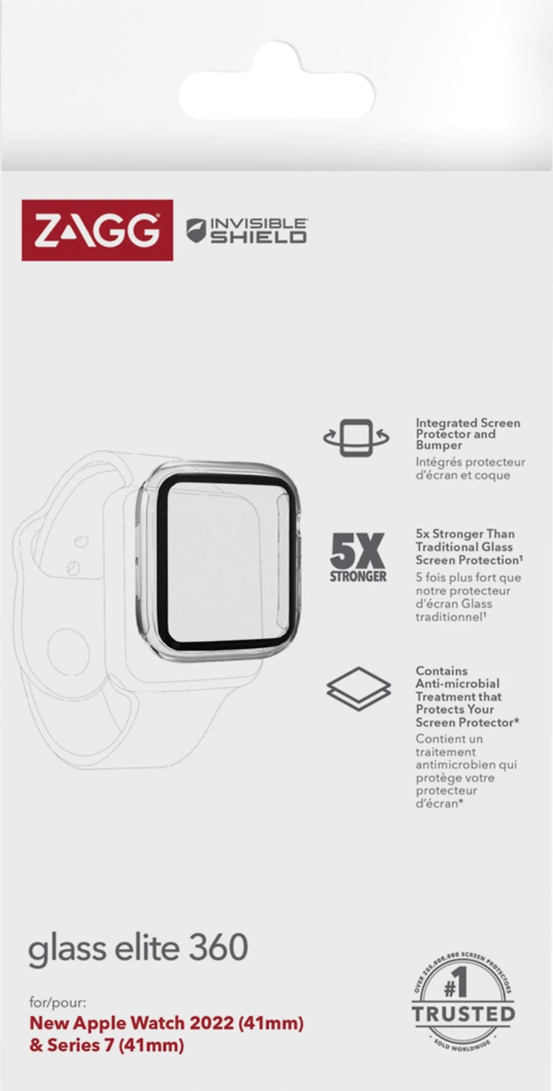 Apple Watch (41mm) ZAGG InvisibleShield Glass Elite 360 Screen Protector