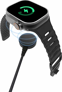 ITSKINS - Hybrid Smartwatch Magnetic Pod to USB C Cable - Black