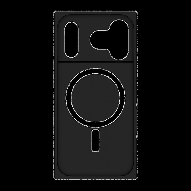 iPhone 17 Pro FLAUNT Square Faux Leather MagSafe Case - Black Crocodile