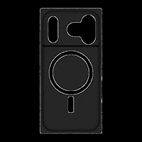 iPhone 17 Pro FLAUNT Square Faux Leather MagSafe Case - Black Crocodile