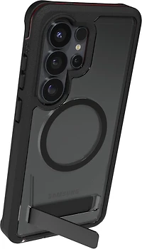 ZAGG - Rainier Snap Case with Kickstand for Samsung Galaxy S26 Ultra - Smoke Black