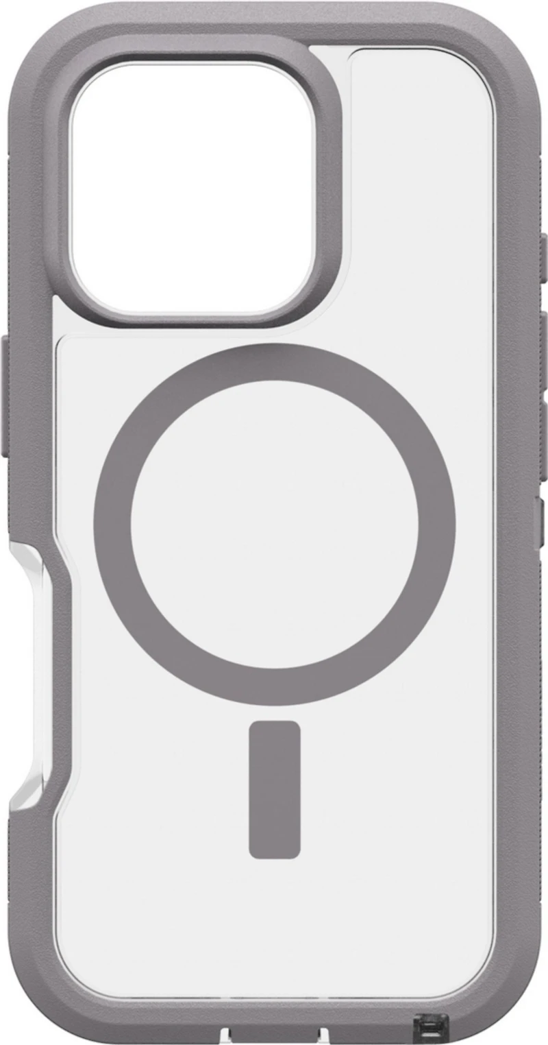 iPhone 16 Pro Otterbox Defender XT Clear Pro w/ MagSafe Series Case - Clear/Grey - Snow Capped
