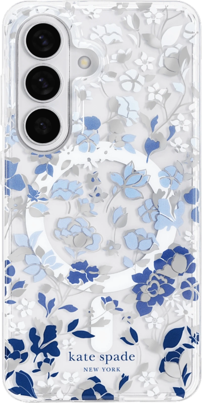 Kate Spade - Protective Case with Magnet for Samsung Galaxy S26 Plus - Flowerbed Blue