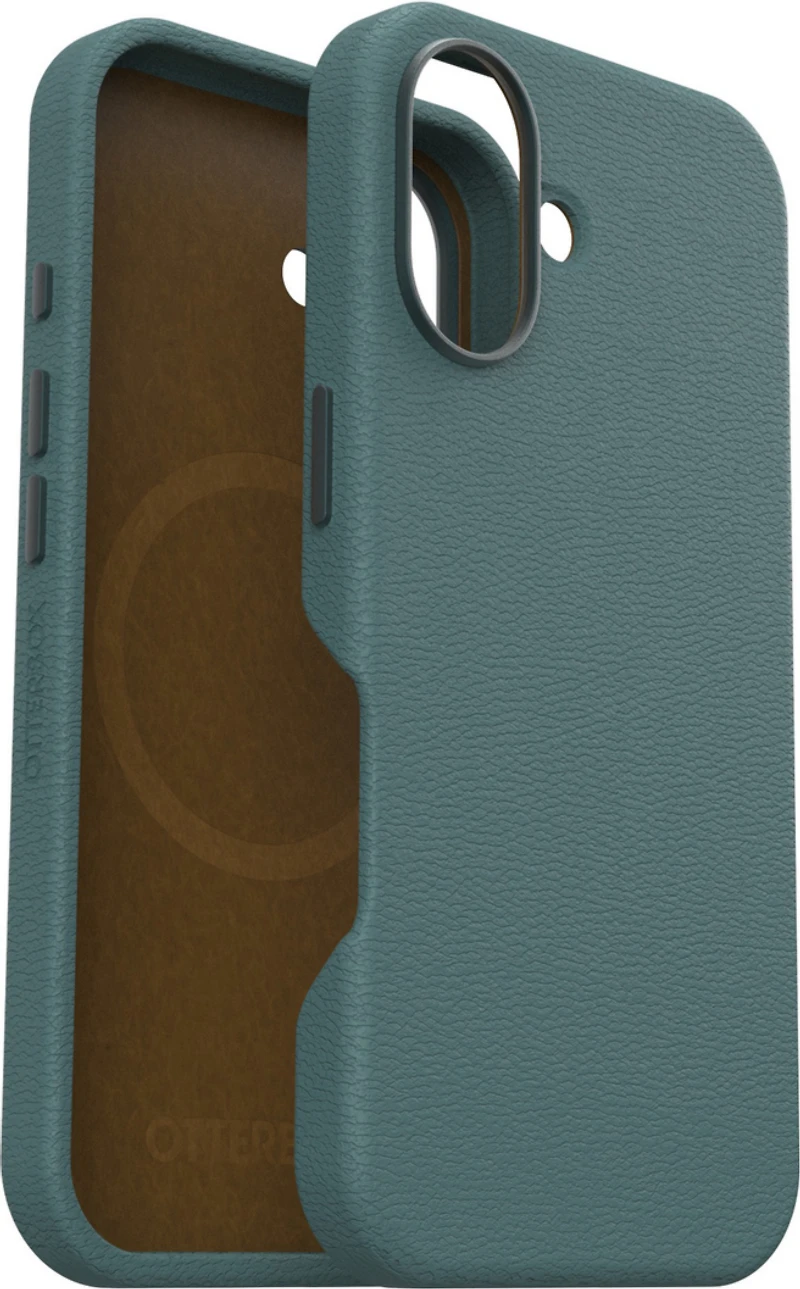 OtterBox - Symmetry Cactus Leather MagSafe Case for Apple iPhone 16 - Juniper Sprig